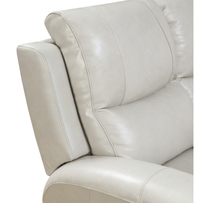 LAUREL LEATHER DUAL-POWER RECLINER, IVORY - Image 5