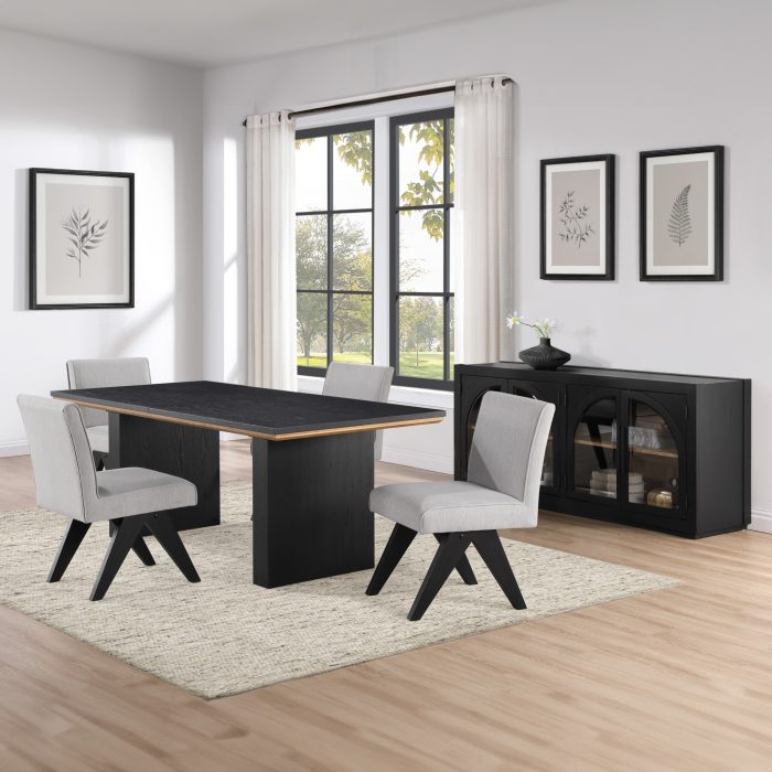 MAGNOLIA MODERN DOUBLE PEDESTAL BASE, BLACK - Image 3