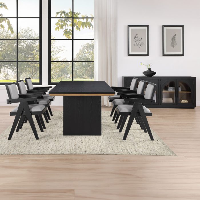 MAGNOLIA 80-96" TABLE 9-PIECE ARM CHAIR SET - Image 16