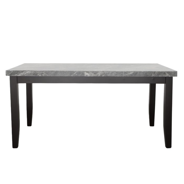 NAPOLI 6-PIECE 64-INCH GRAY MARBLE DINING SET - Image 4