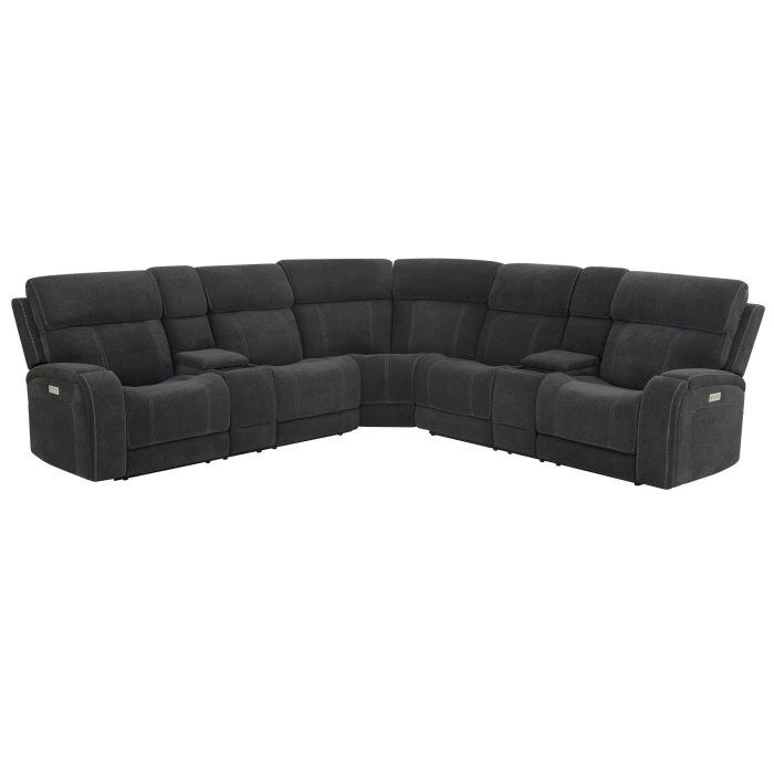 SEATTLE 3-PIECE DUAL-POWER RECLINING SECTIONAL W/DUAL WIRELESS-CHARGING CONSOLES - Image 4