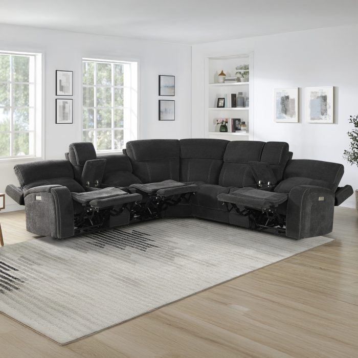 SEATTLE 3-PIECE DUAL-POWER RECLINING SECTIONAL W/DUAL WIRELESS-CHARGING CONSOLES - Image 13