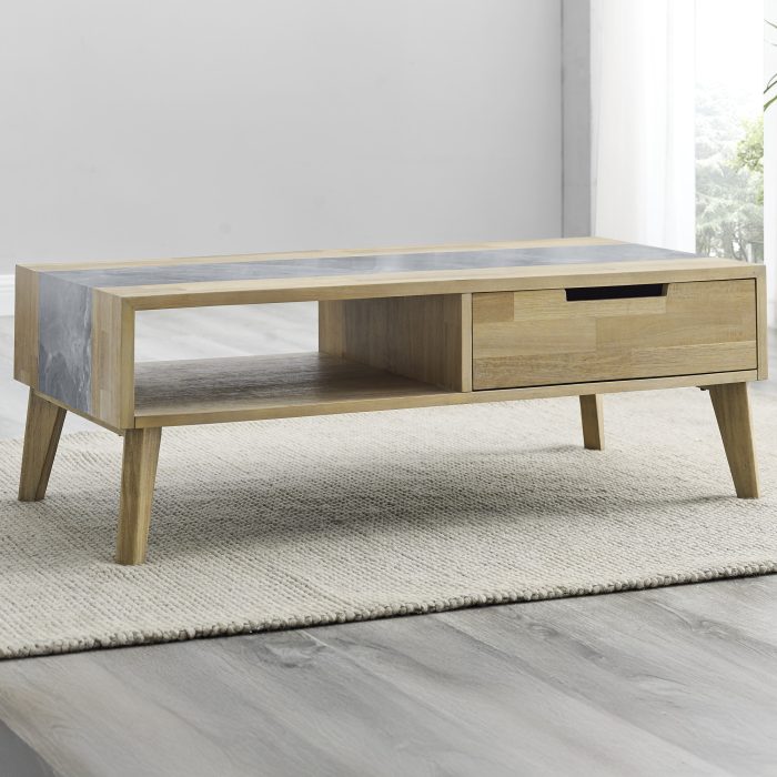 CALGARY SINTERED STONE INLAY COFFEE TABLE