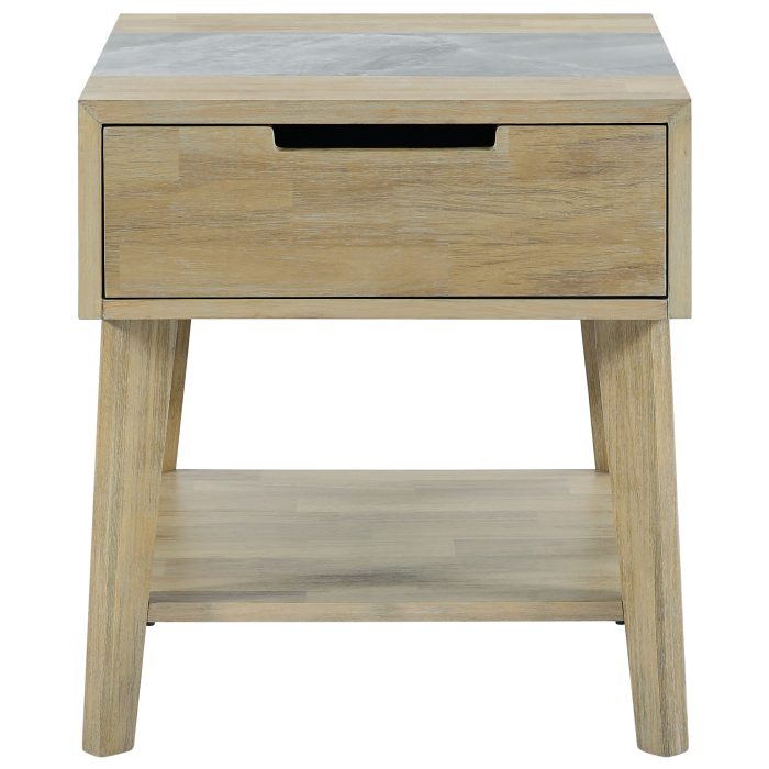 CALGARY SINTERED STONE INLAY END TABLE - Image 2