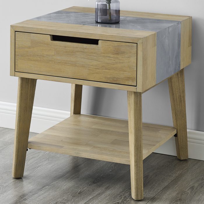 CALGARY SINTERED STONE INLAY END TABLE