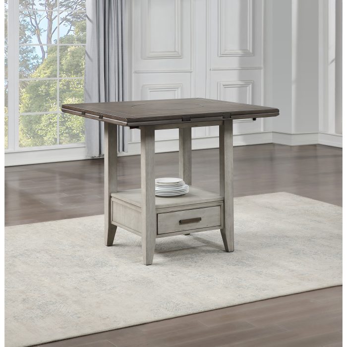 ABACUS 5-PIECE DROP-LEAF COUNTER HEIGHT DINING SET - Image 3