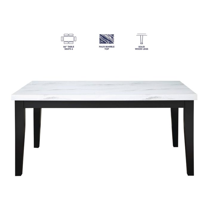 STERLING 5 PIECE FAUX-MARBLE TOP DINING - Image 7