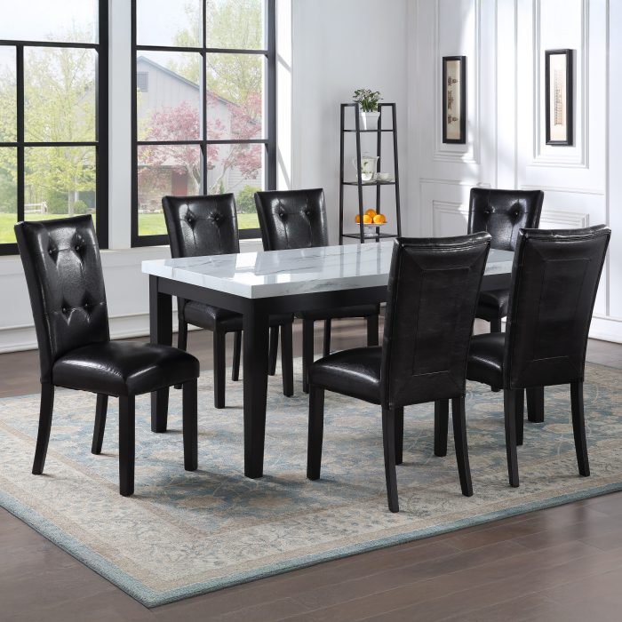 STERLING 5 PIECE FAUX-MARBLE TOP DINING - Image 2