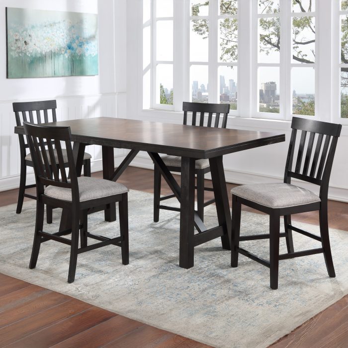 HALLE 60-78-inch COUNTER TABLE w/18" LEAF - Image 3
