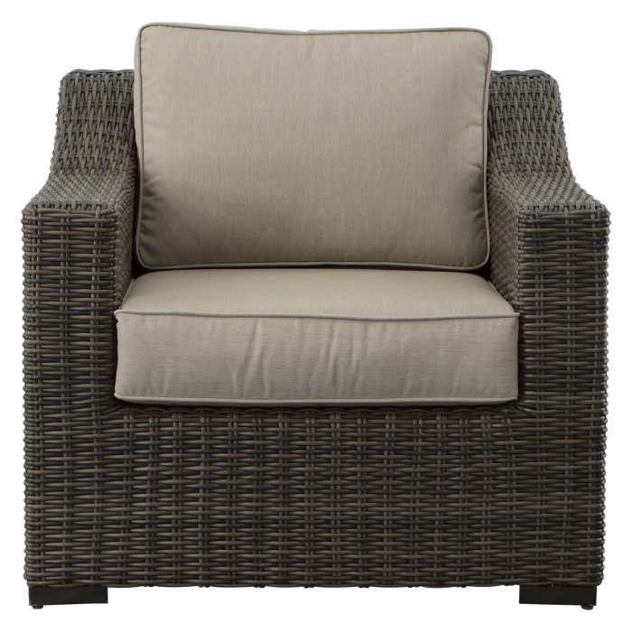 JONES LOUNGE CHAIR WITH HALF-ROUND RESIN WICKER - Image 2