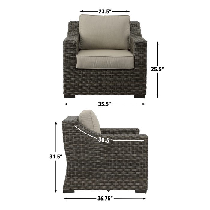 JONES LOUNGE CHAIR WITH HALF-ROUND RESIN WICKER - Image 10