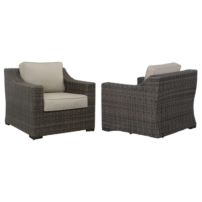 JONES LOUNGE CHAIR WITH HALF-ROUND RESIN WICKER - Image 16