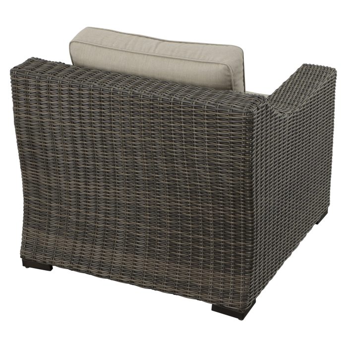 JONES LOUNGE CHAIR WITH HALF-ROUND RESIN WICKER - Image 6