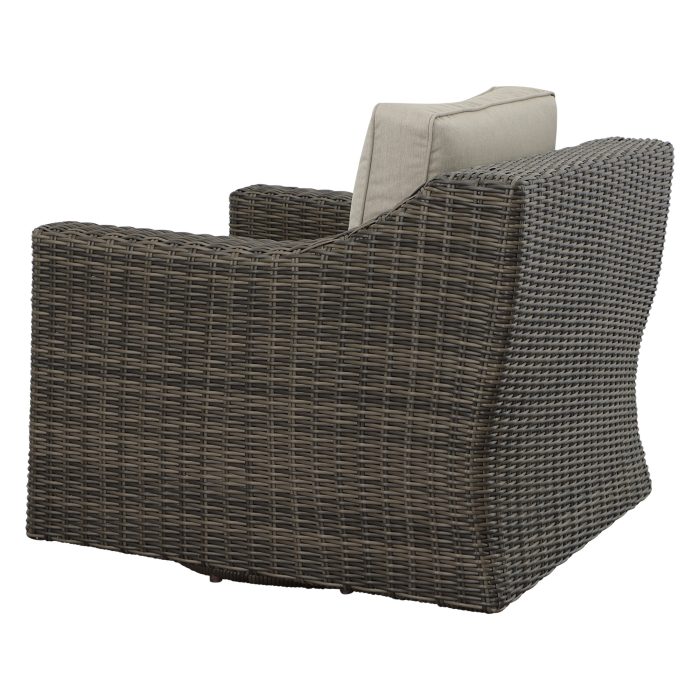 JONES LOUNGE CHAIR WITH HALF-ROUND RESIN WICKER - Image 8