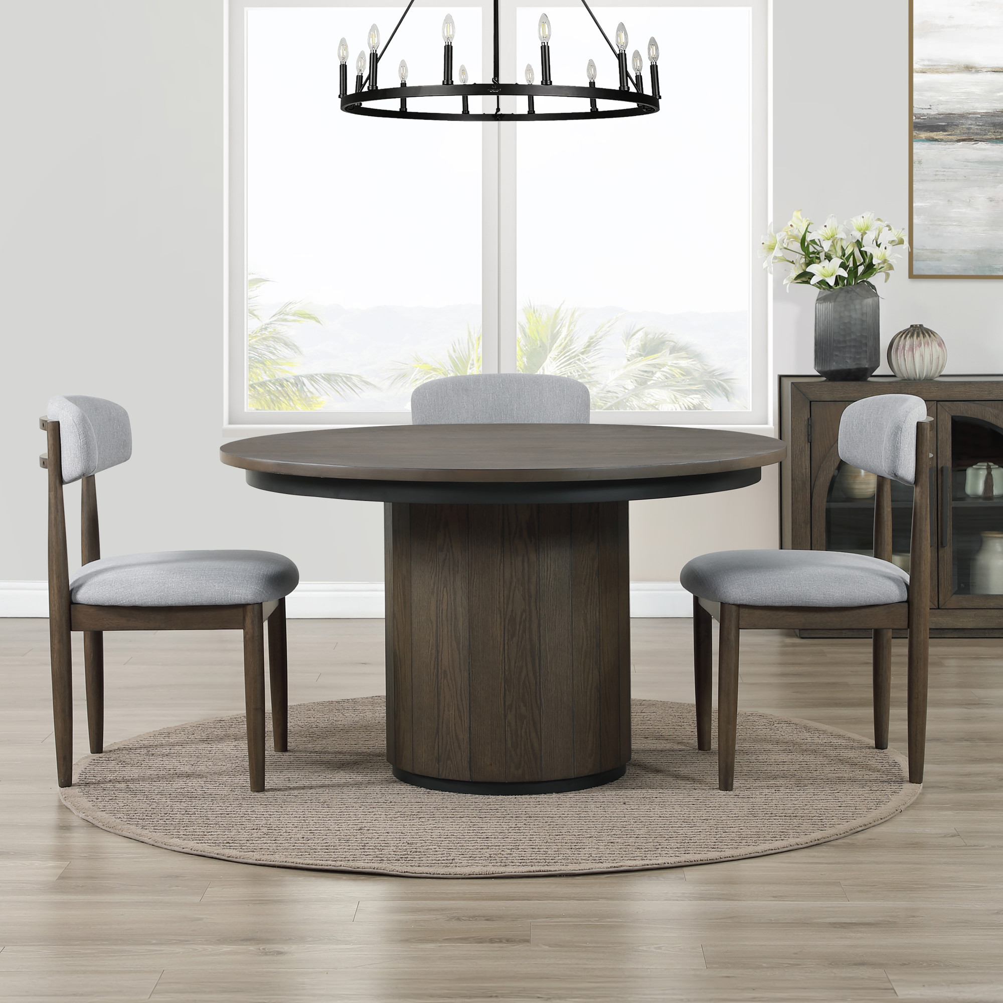 BURLINGTON 5-PIECE 52" ROUND DINING SET - Image 2