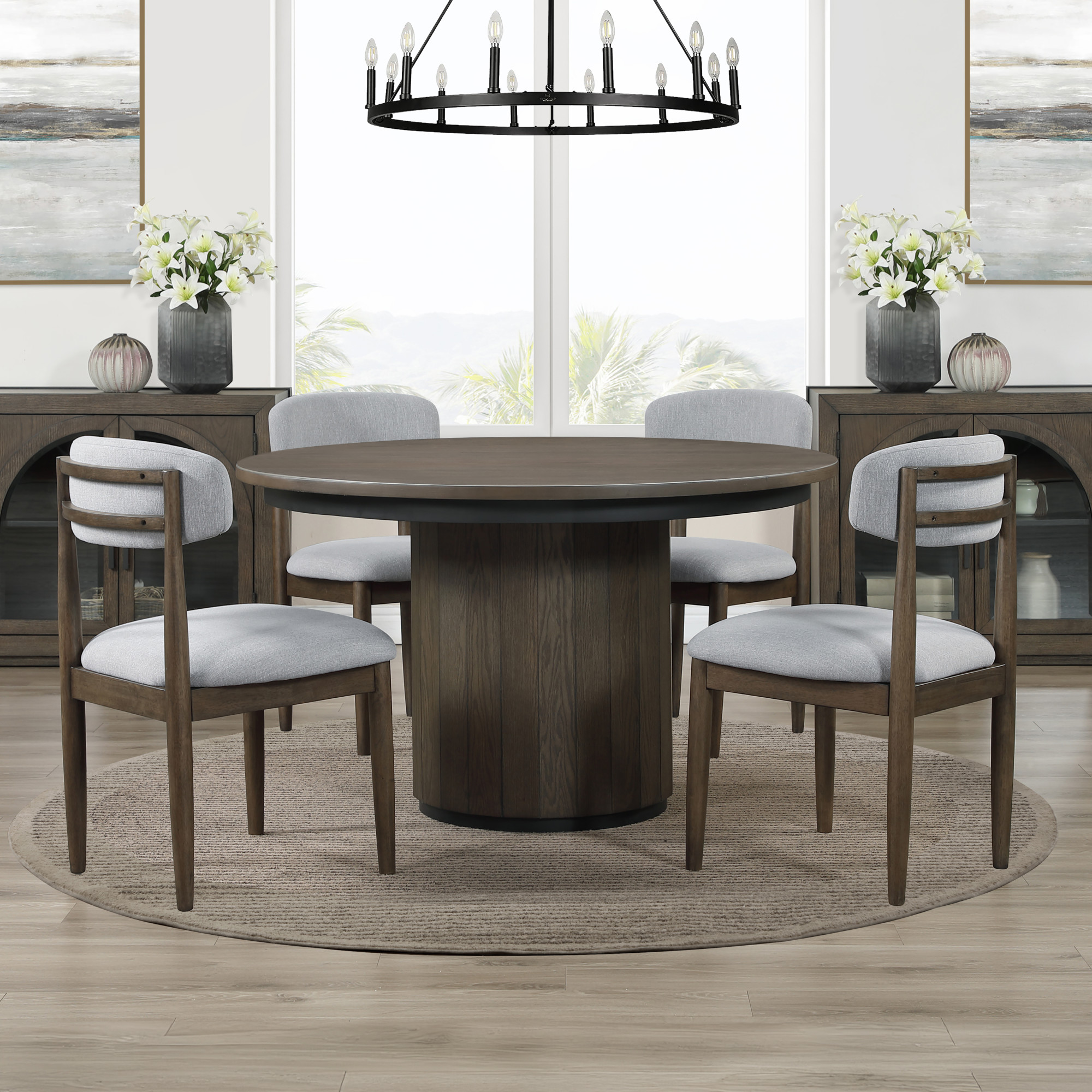 BURLINGTON 5-PIECE 52" ROUND DINING SET