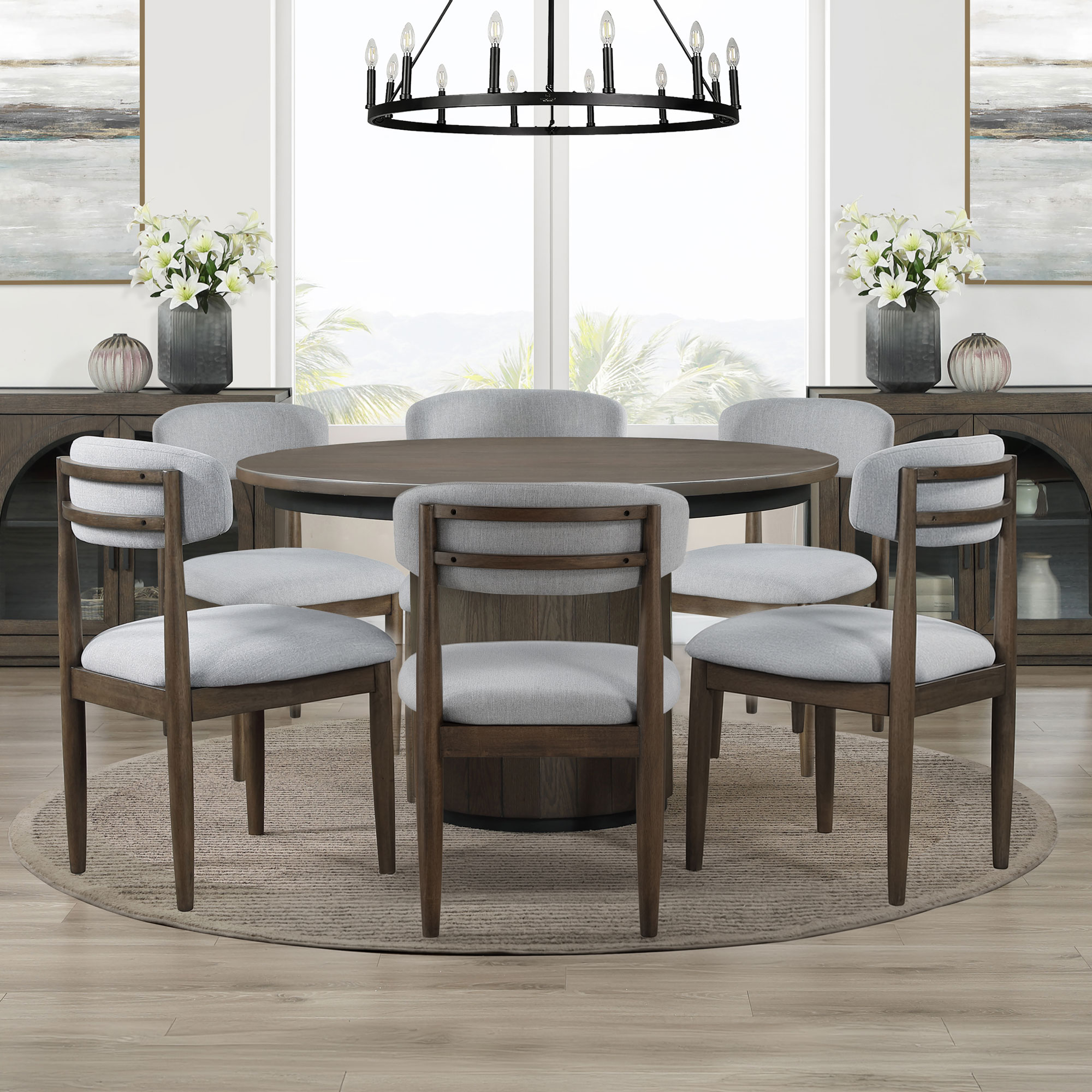 BURLINGTON 5-PIECE 52" ROUND DINING SET