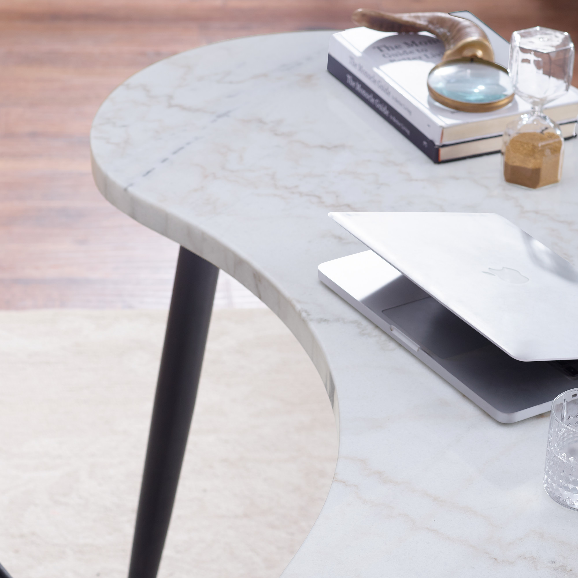 KINSLEY 2-PIECE MARBLE TOP DESK SET - Image 6