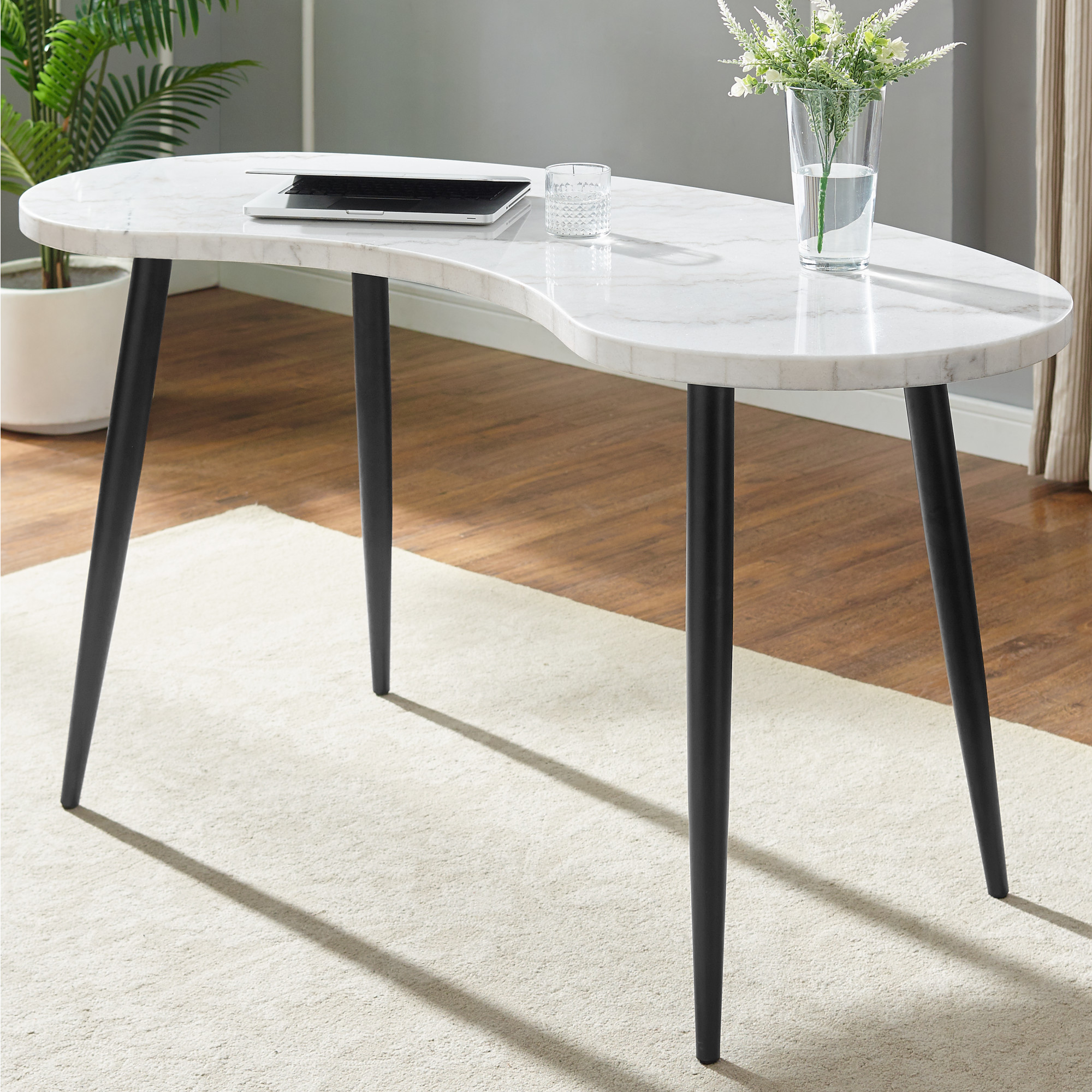 KINSLEY 2-PIECE MARBLE TOP DESK SET - Image 4