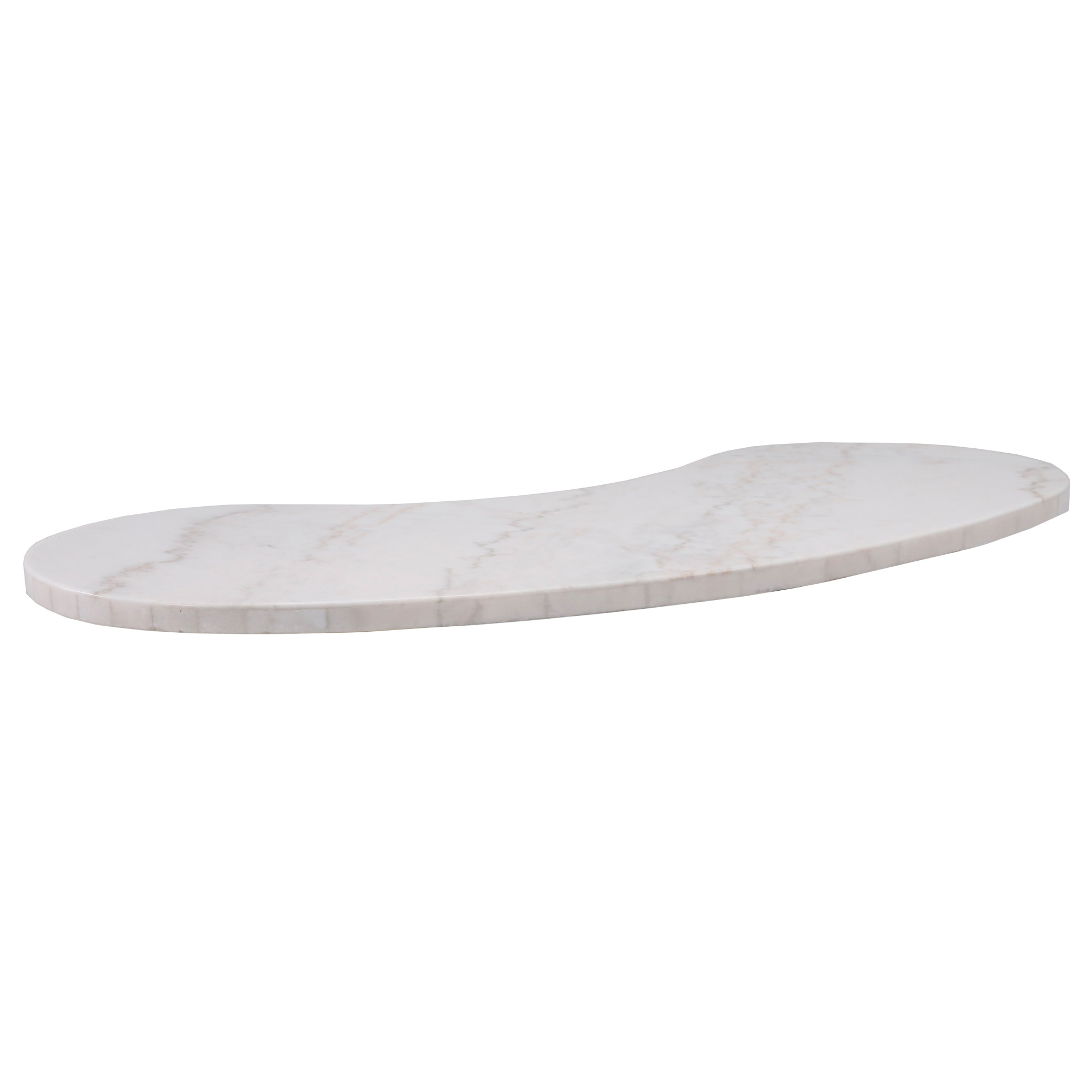 KINSLEY WHITE MARBLE KIDNEY SHAPE DESK TOP
