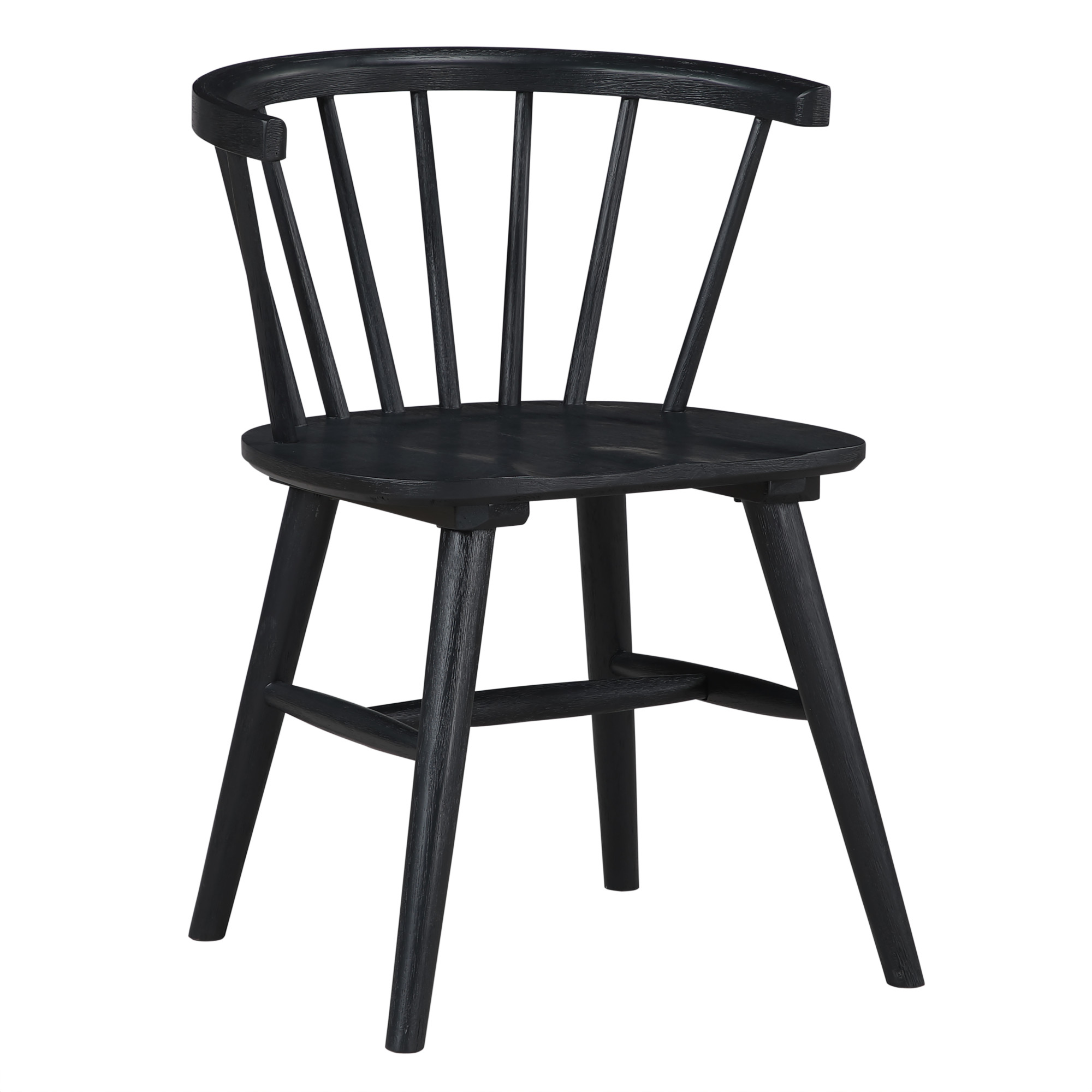 WILLOW SOLID WOOD DINING CHAIR, BLACK - Image 6