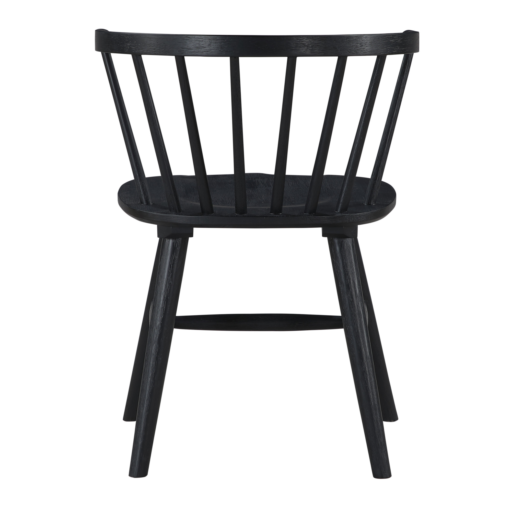 WILLOW SOLID WOOD DINING CHAIR, BLACK - Image 3