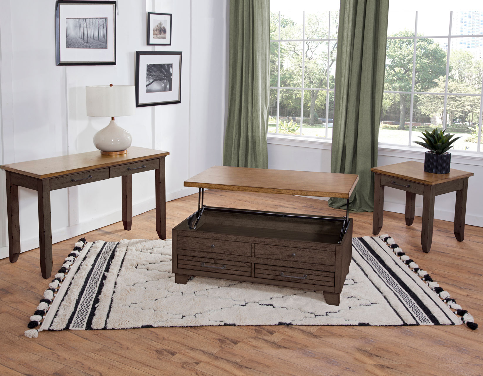 Bear Creek Lift-Top Cocktail Table, Brown - Image 8