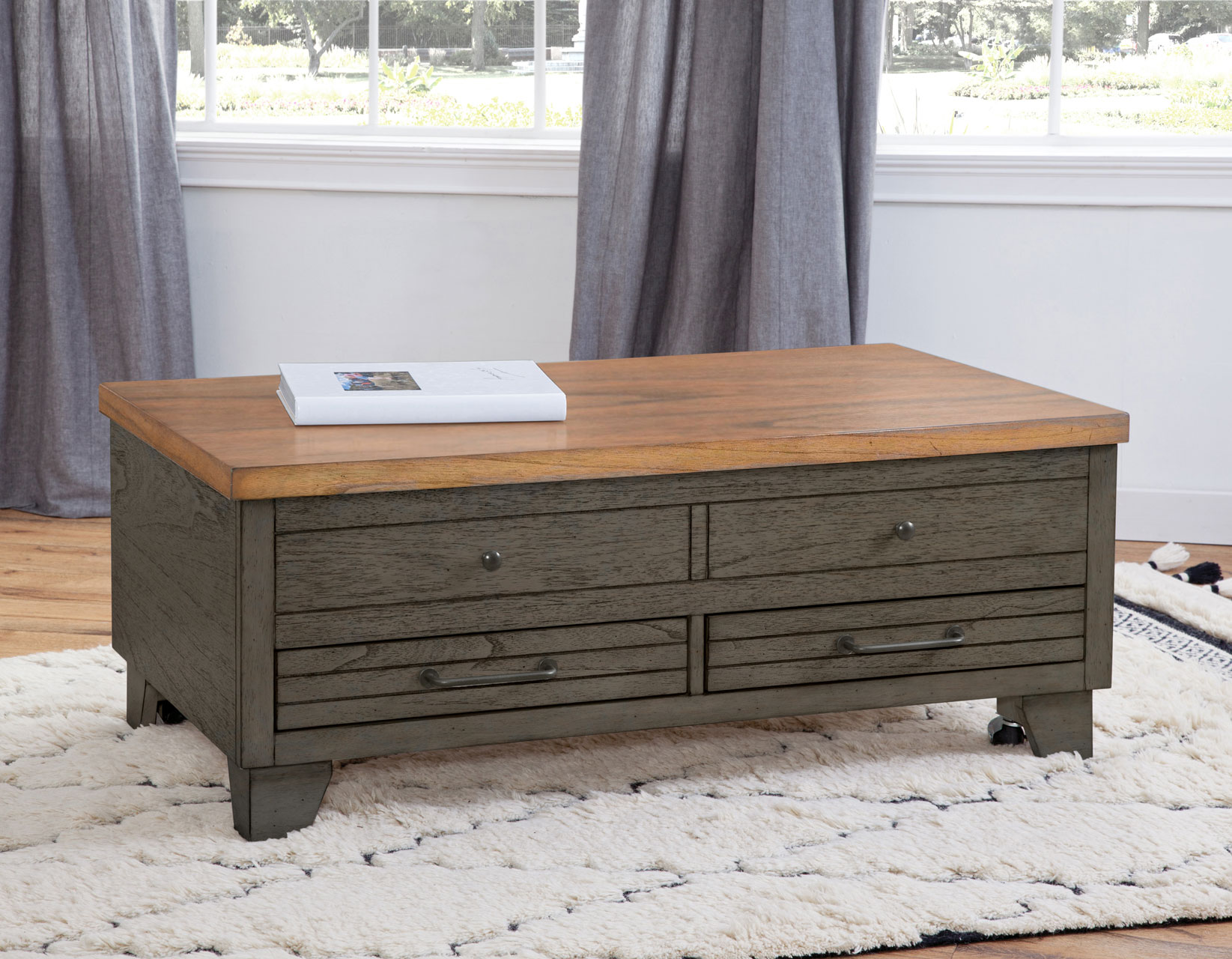 Bear Creek Lift-Top Cocktail Table, Brown - Image 2