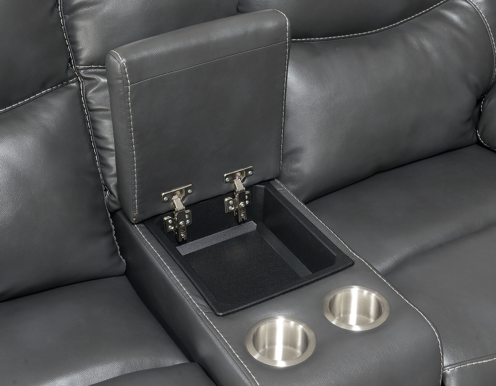 ISABELLA MANUAL RECLINING CONSOLE LOVESEAT, GREY - Image 3