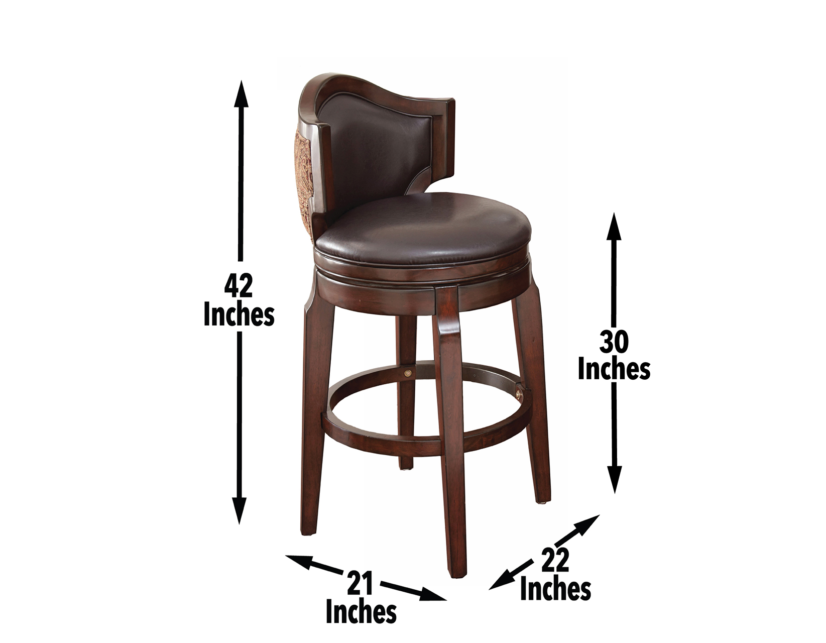 JASPER 30" BAR STOOL, SWIVEL - Image 11