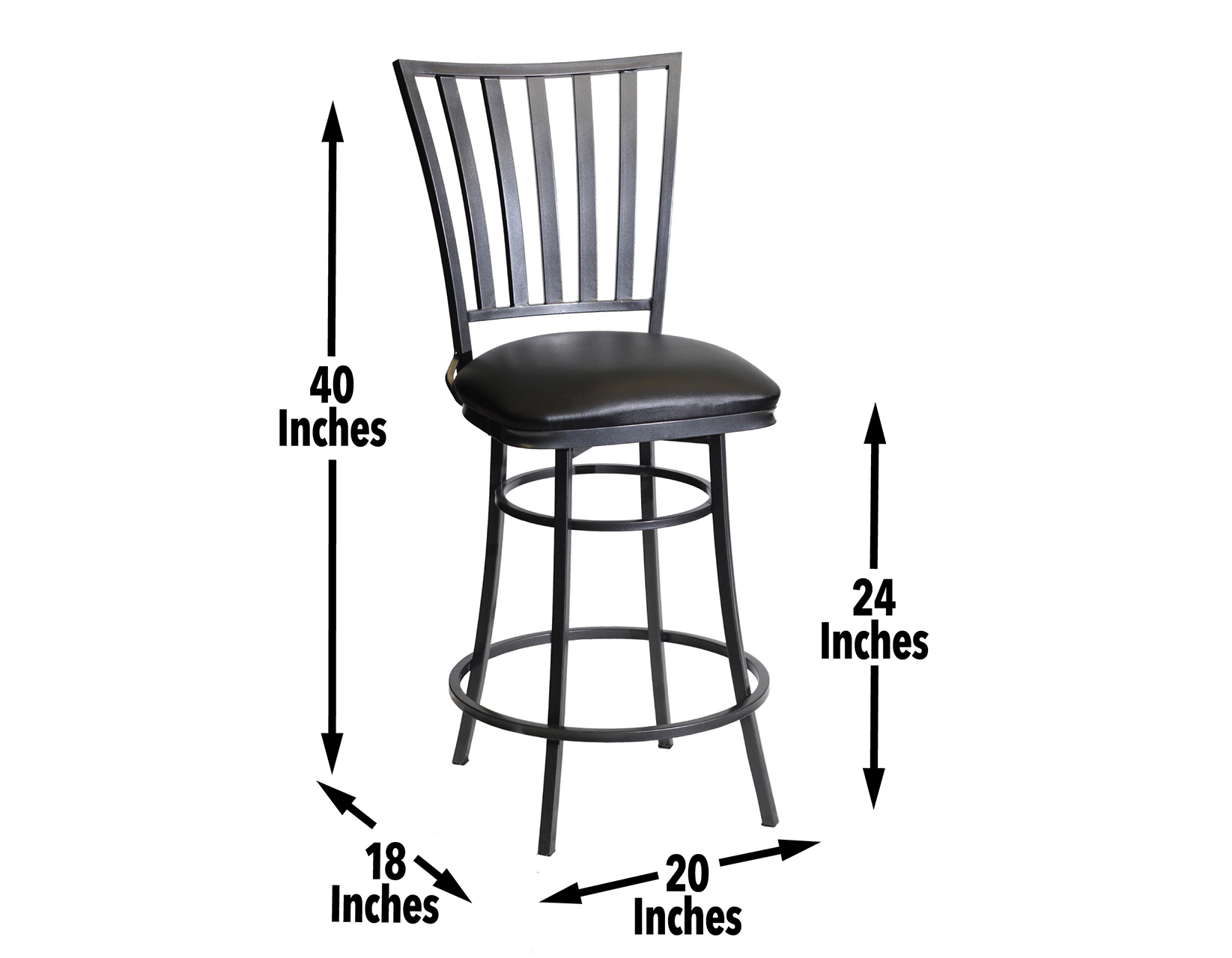 STELLAN 24" COUNTER STOOL, SWIVEL - Image 10