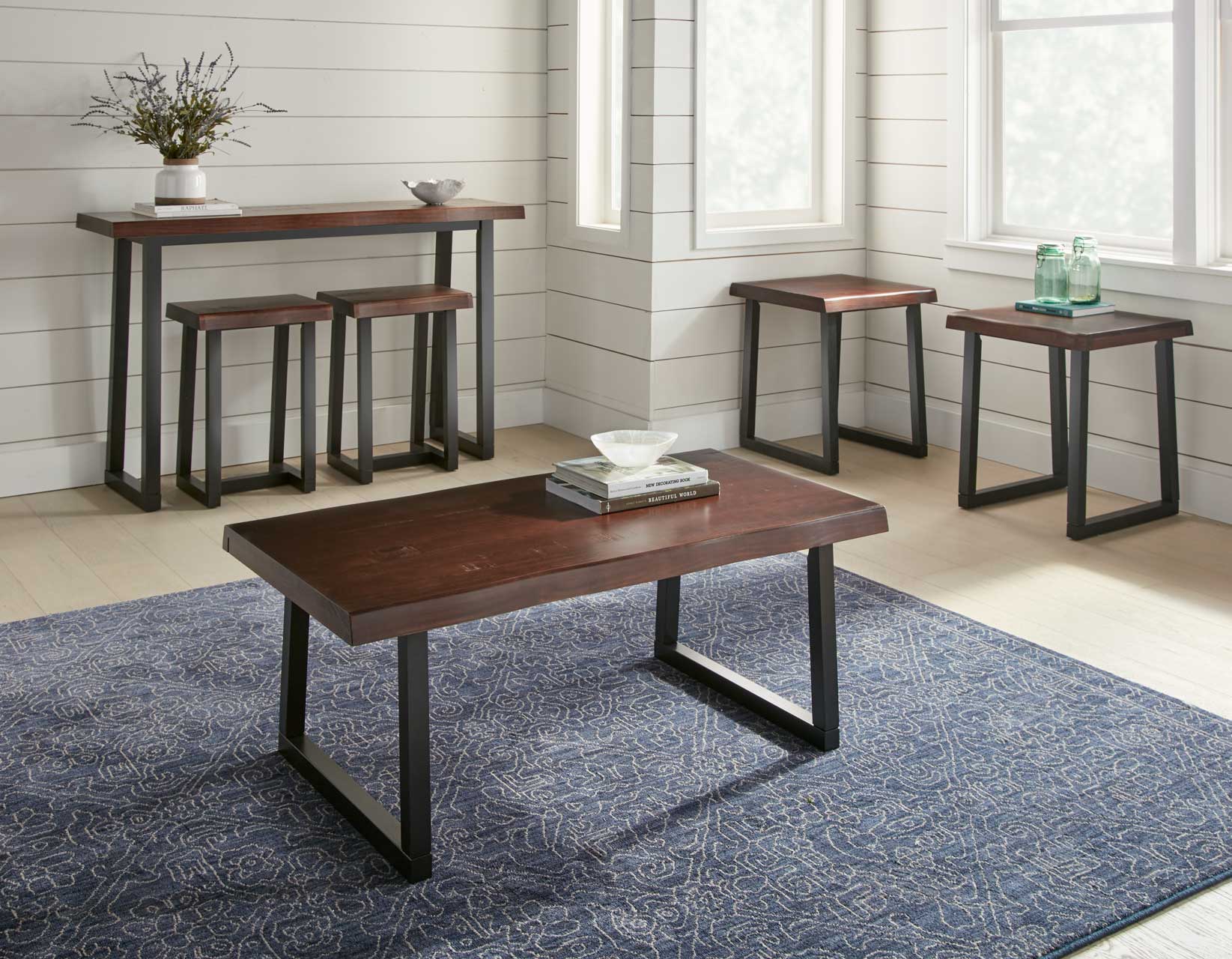 JENNINGS 3-PIECE COUNTER DINING SET<BR>(BAR & 2 COUNTER STOOLS) - Image 3