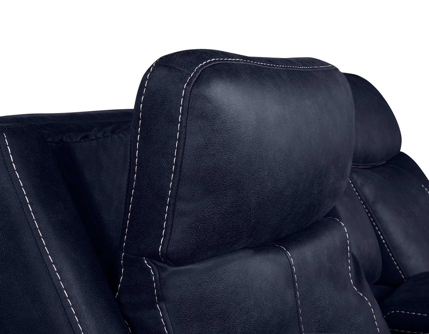 VALENCIA DUAL-POWER LEATHERETTE RECLINING CONSOLE LOVESEAT, OCEAN BLUE - Image 12