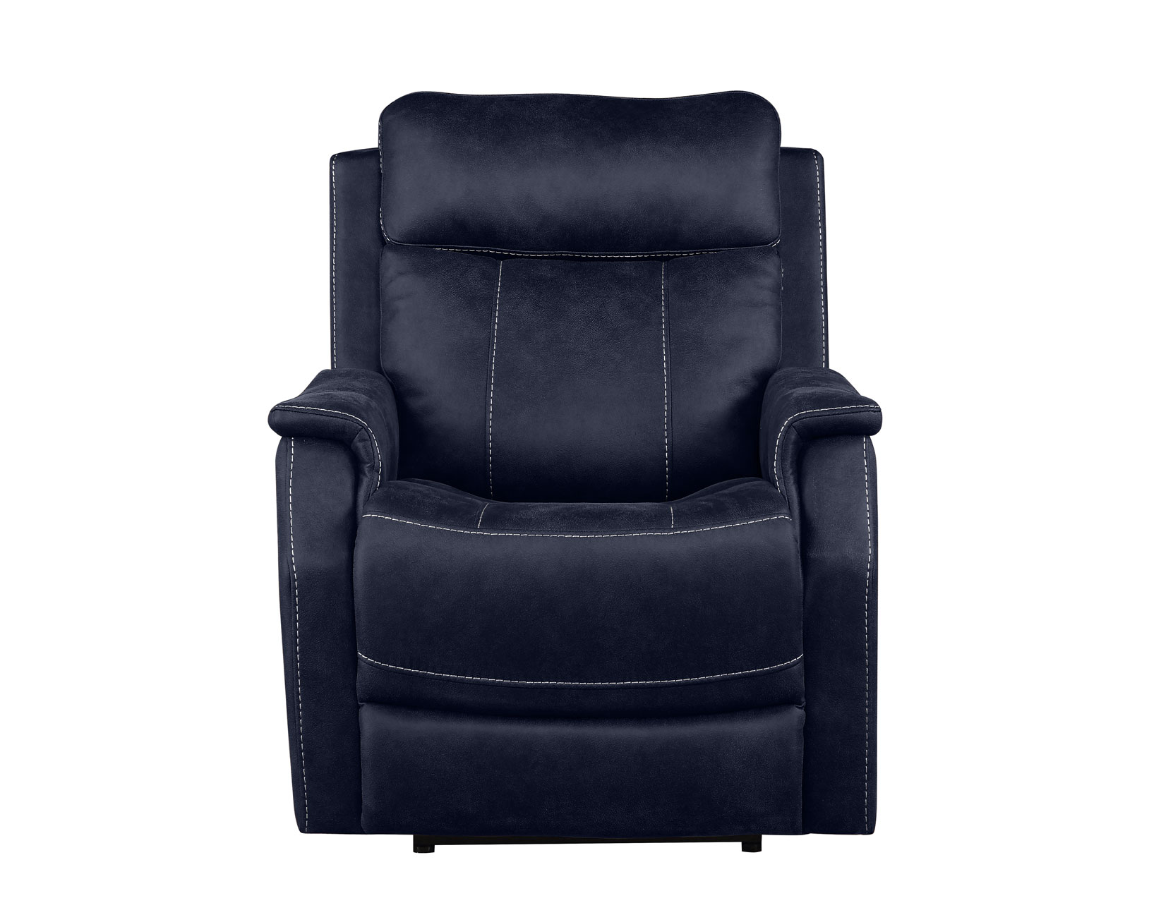 VALENCIA DUAL-POWER LEATHERETTE RECLINER, OCEAN BLUE - Image 4