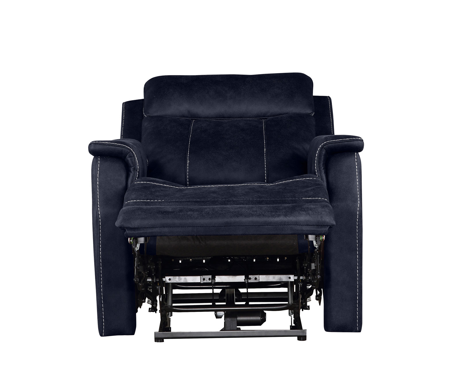 VALENCIA DUAL-POWER LEATHERETTE RECLINER, OCEAN BLUE - Image 5