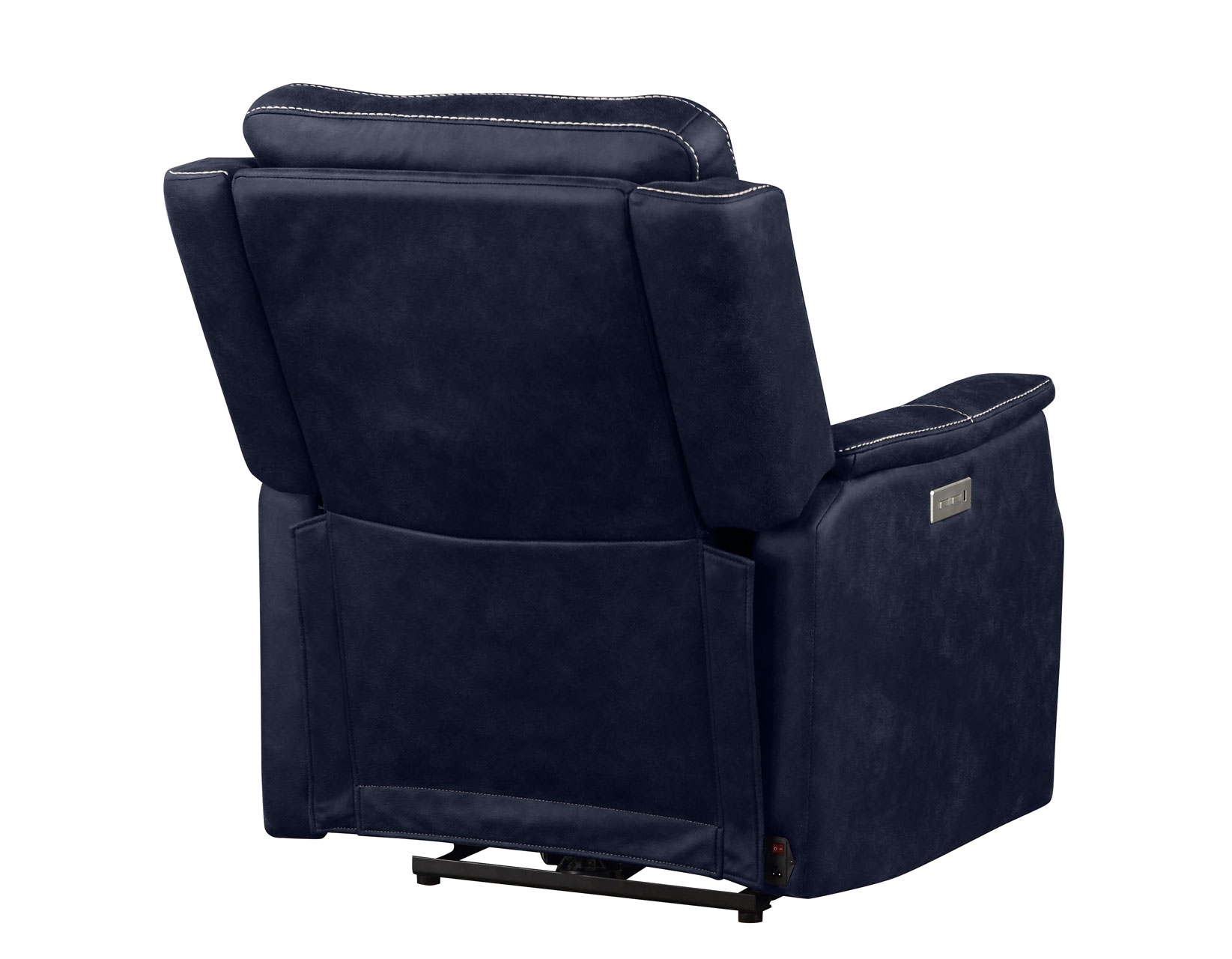 VALENCIA DUAL-POWER LEATHERETTE RECLINER, OCEAN BLUE - Image 10