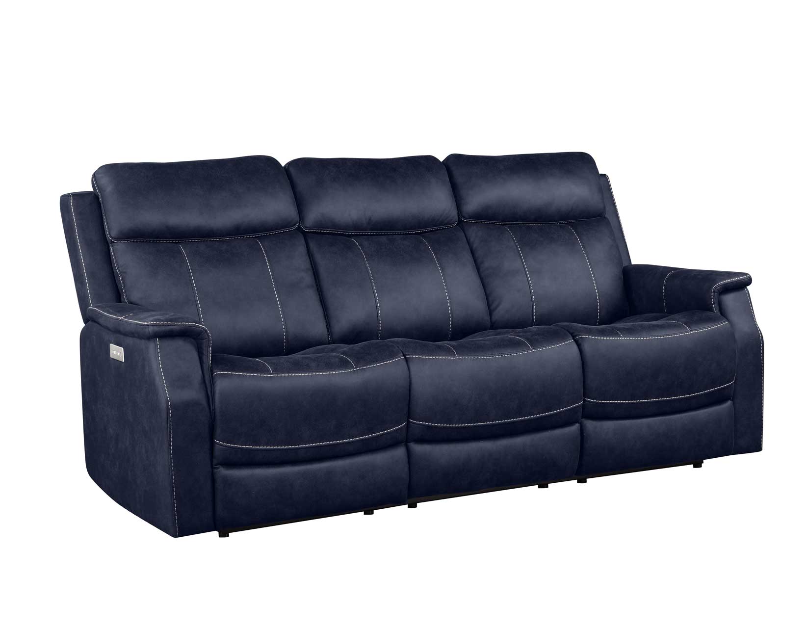 VALENCIA 3-PIECE DUAL-POWER OCEAN BLUE RECLINING SET<BR>(SOFA, LOVESEAT & CHAIR) - Image 12