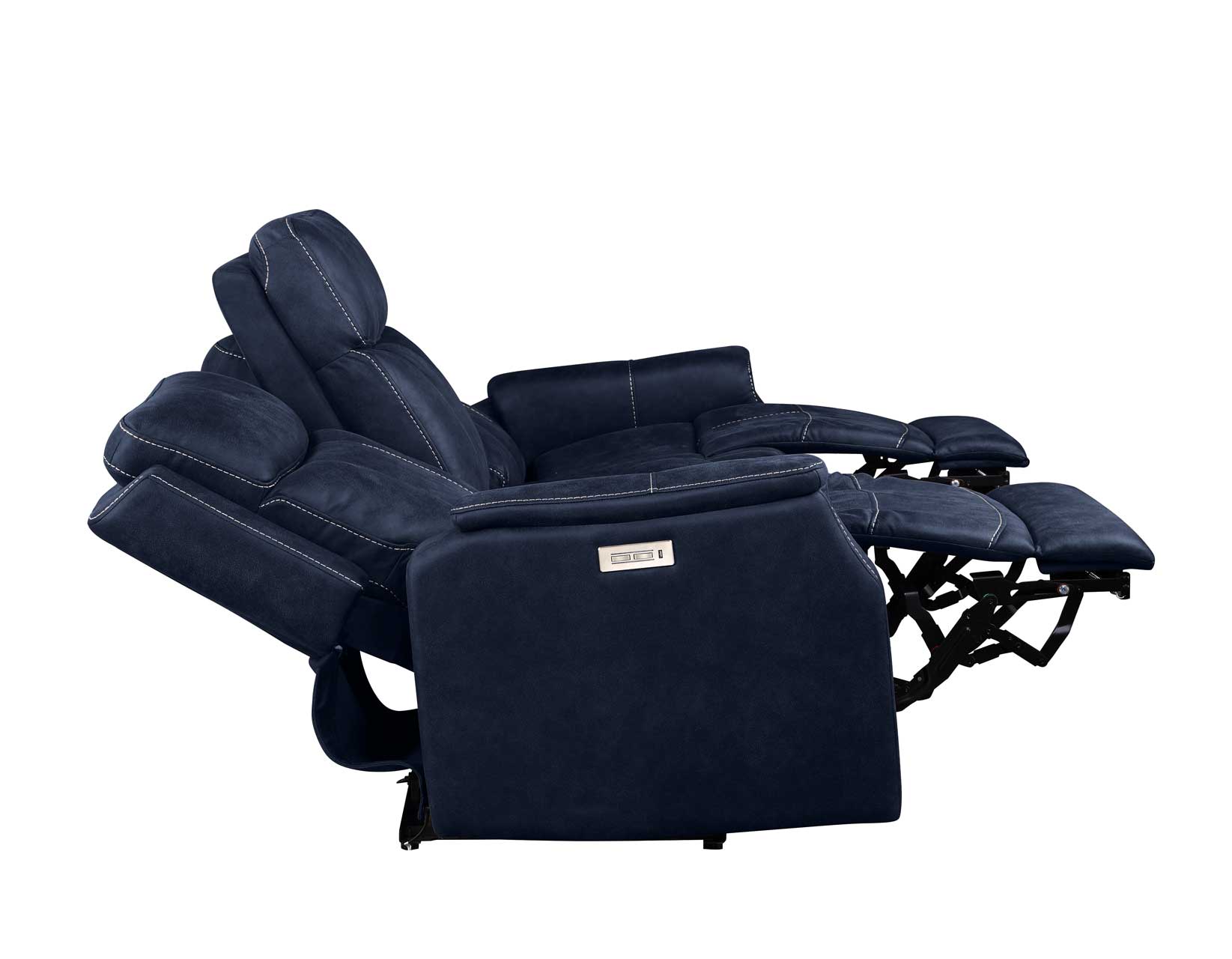 VALENCIA 3-PIECE DUAL-POWER OCEAN BLUE RECLINING SET<BR>(SOFA, LOVESEAT & CHAIR) - Image 15
