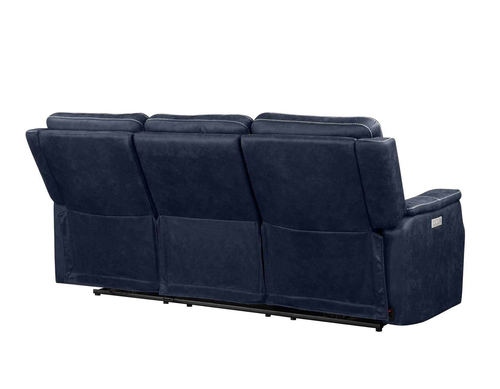 VALENCIA 3-PIECE DUAL-POWER OCEAN BLUE RECLINING SET<BR>(SOFA, LOVESEAT & CHAIR) - Image 16