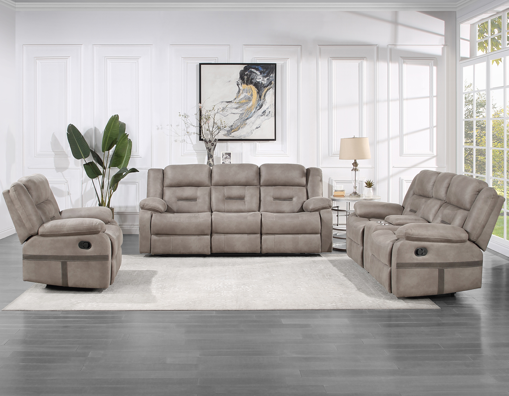 ABILENE TAN MANUAL SOFA - Image 13