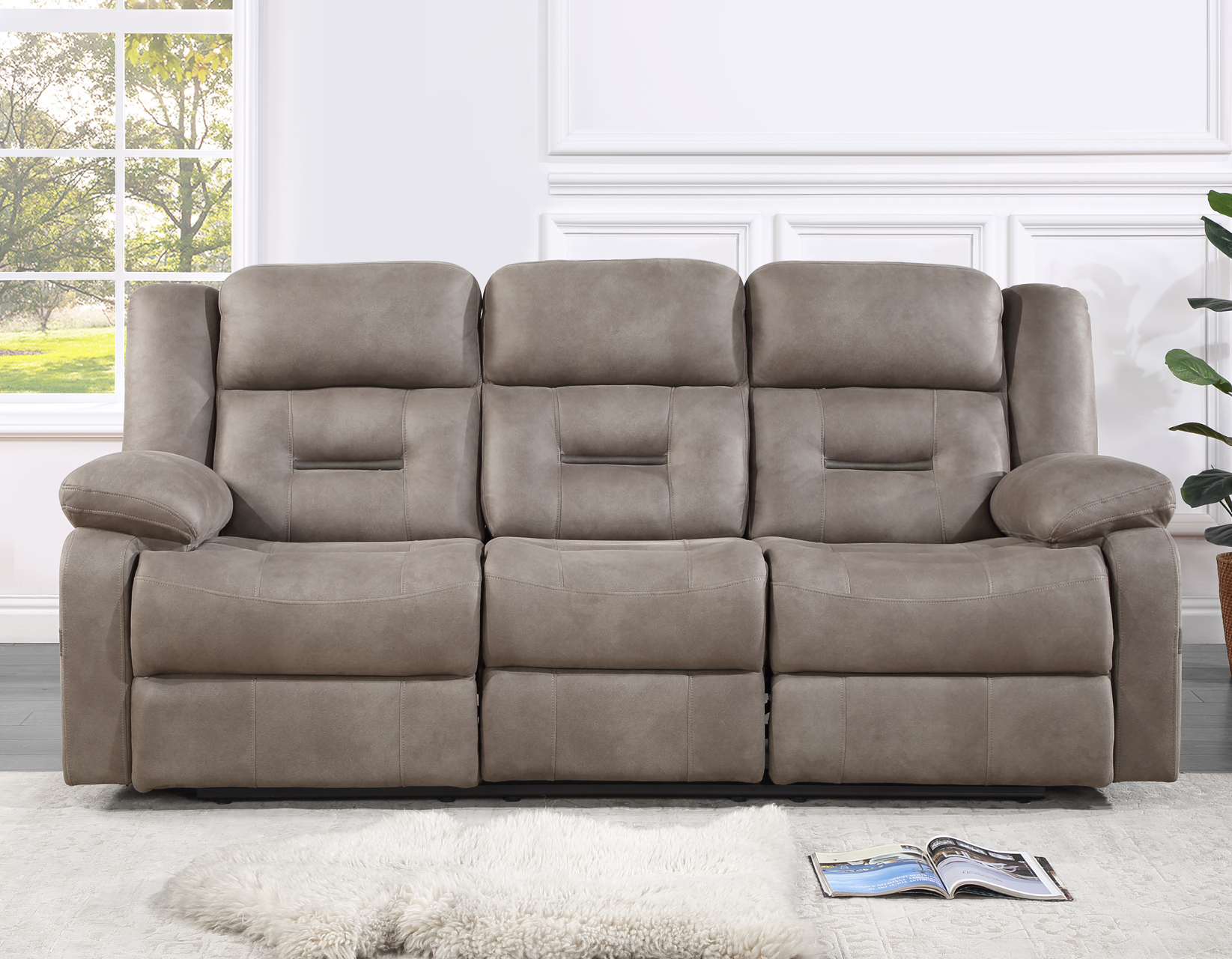 ABILENE TAN MANUAL SOFA