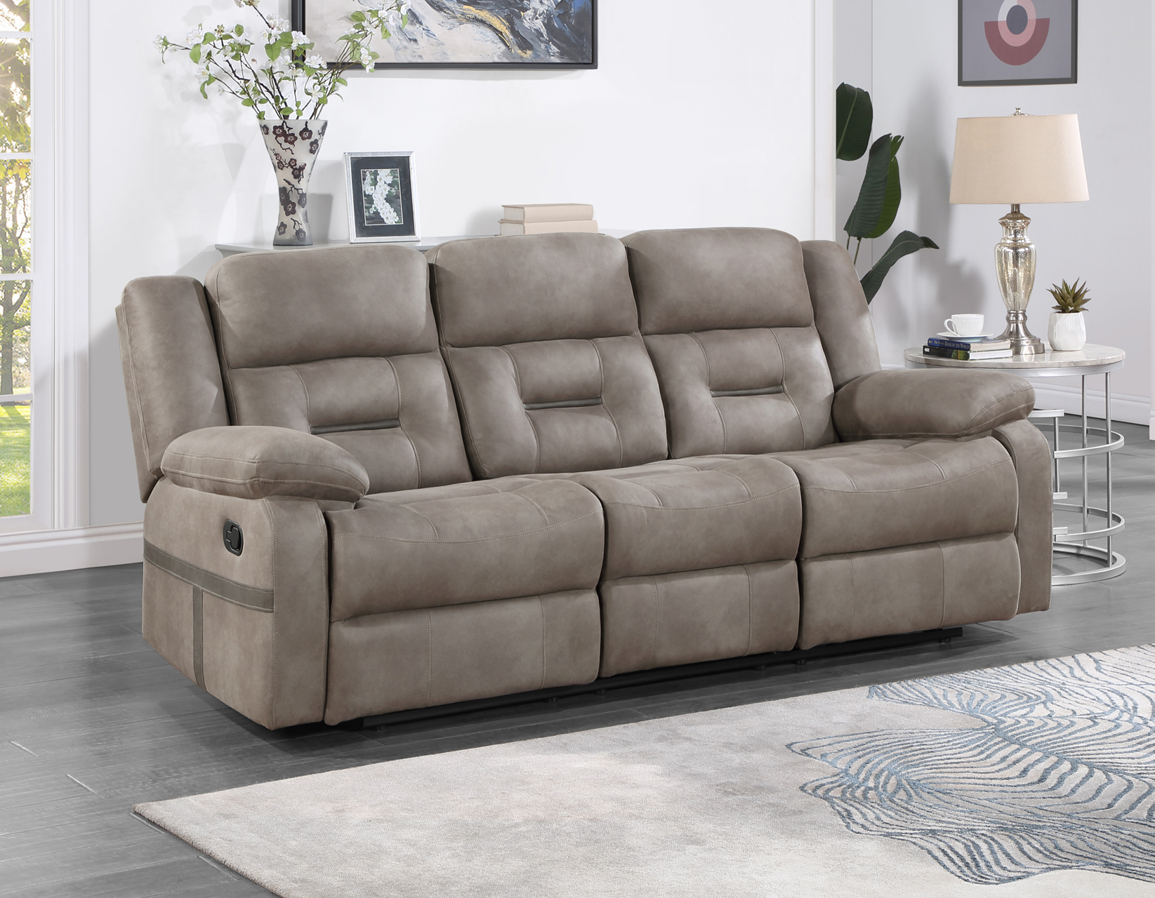 ABILENE TAN MANUAL SOFA - Image 3