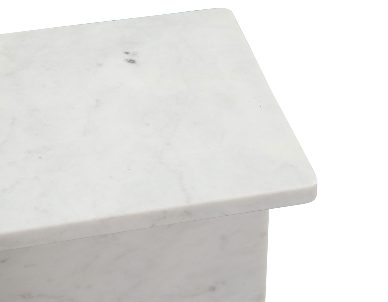 IRMA I-BEAM SOLID BANSWARA WHITE MARBLE ACCENT TABLE - Image 5