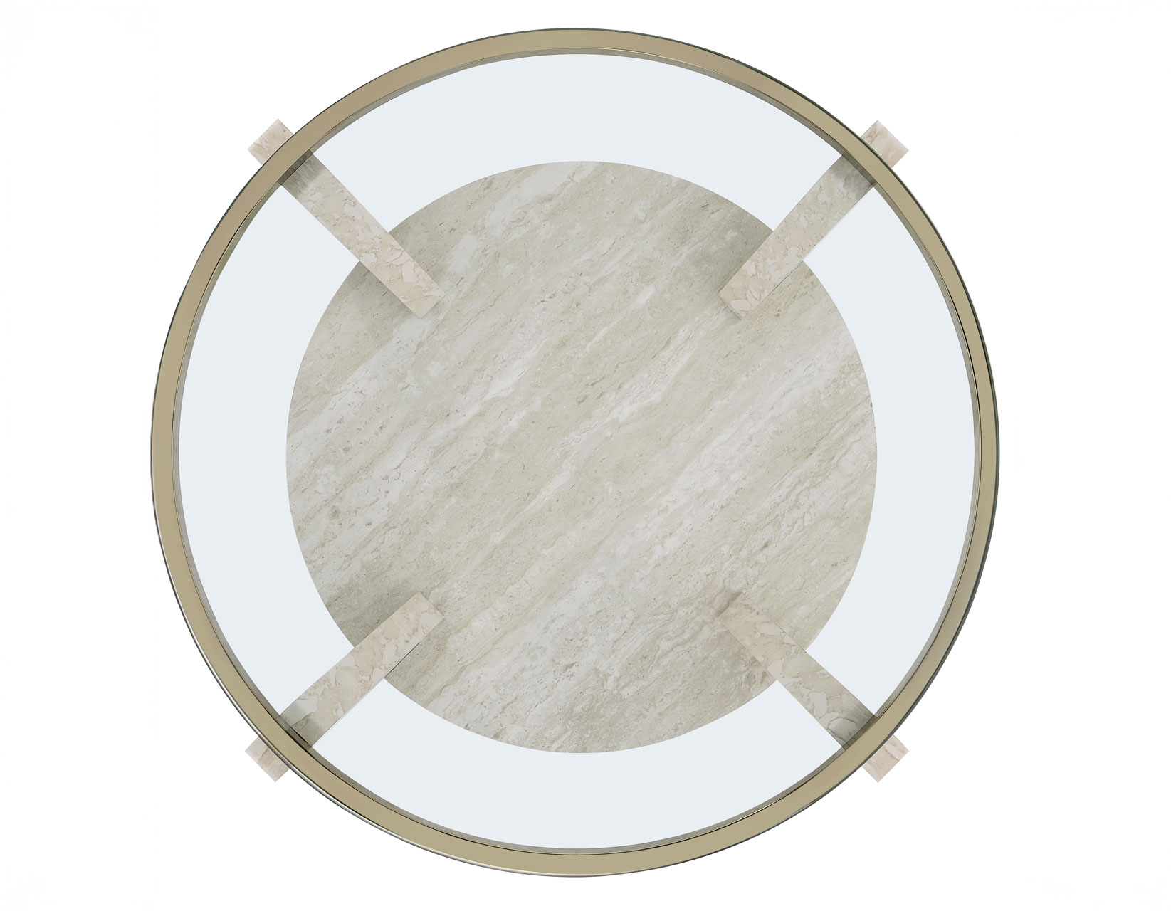 WANDA 24" ROUND GLASS TOP END TABLE - Image 7