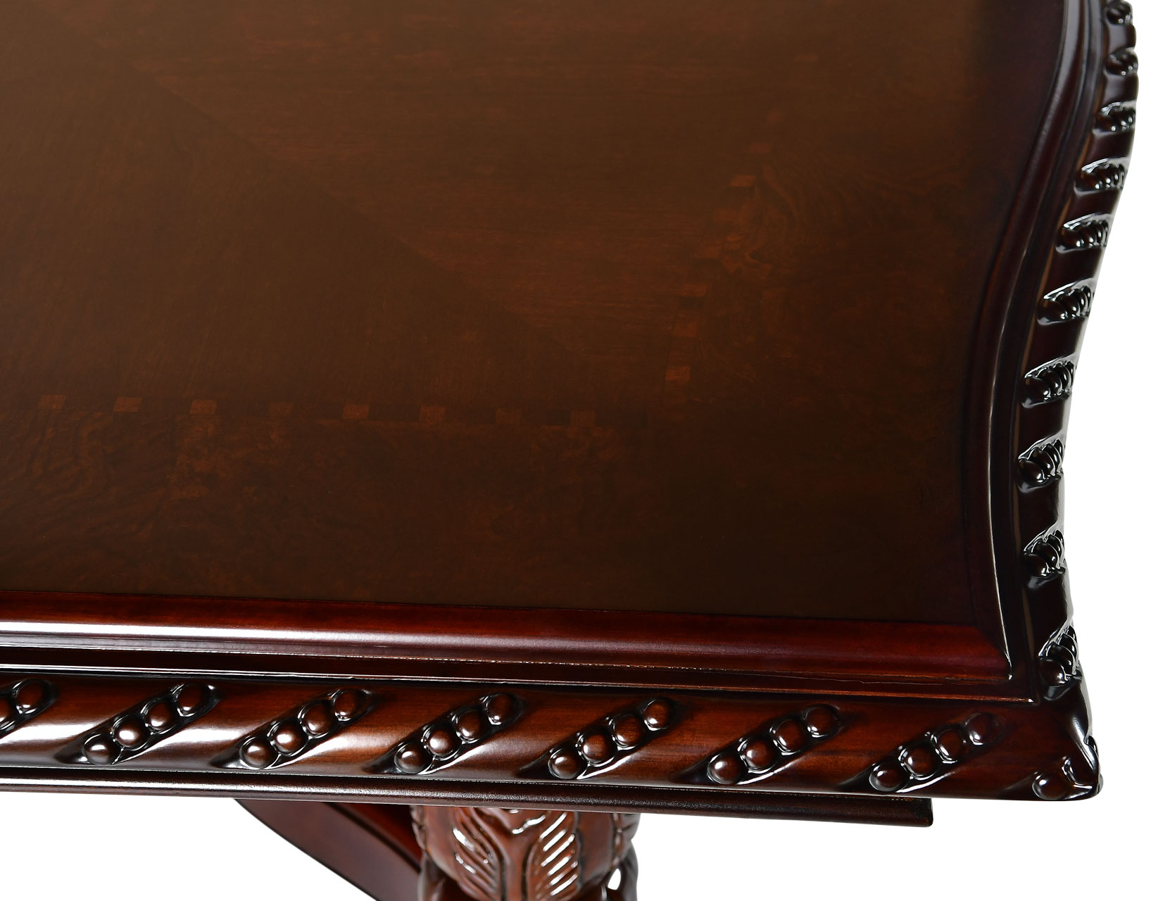 Antoinette 96-120 inch Pedestal Dining Table w/24" Leaf - Image 6