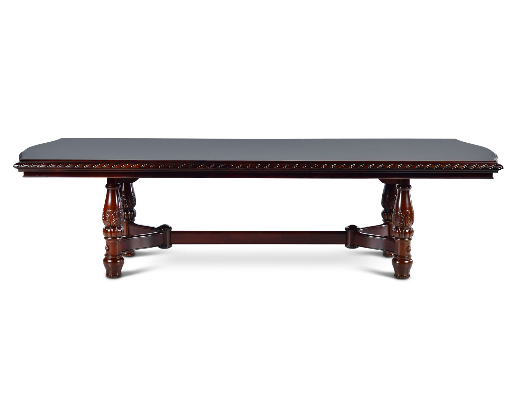 Antoinette 96-120 inch Pedestal Dining Table w/24" Leaf - Image 4