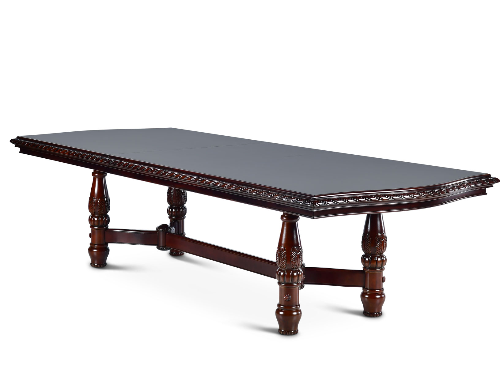 Antoinette 96-120 inch Pedestal Dining Table w/24" Leaf - Image 3