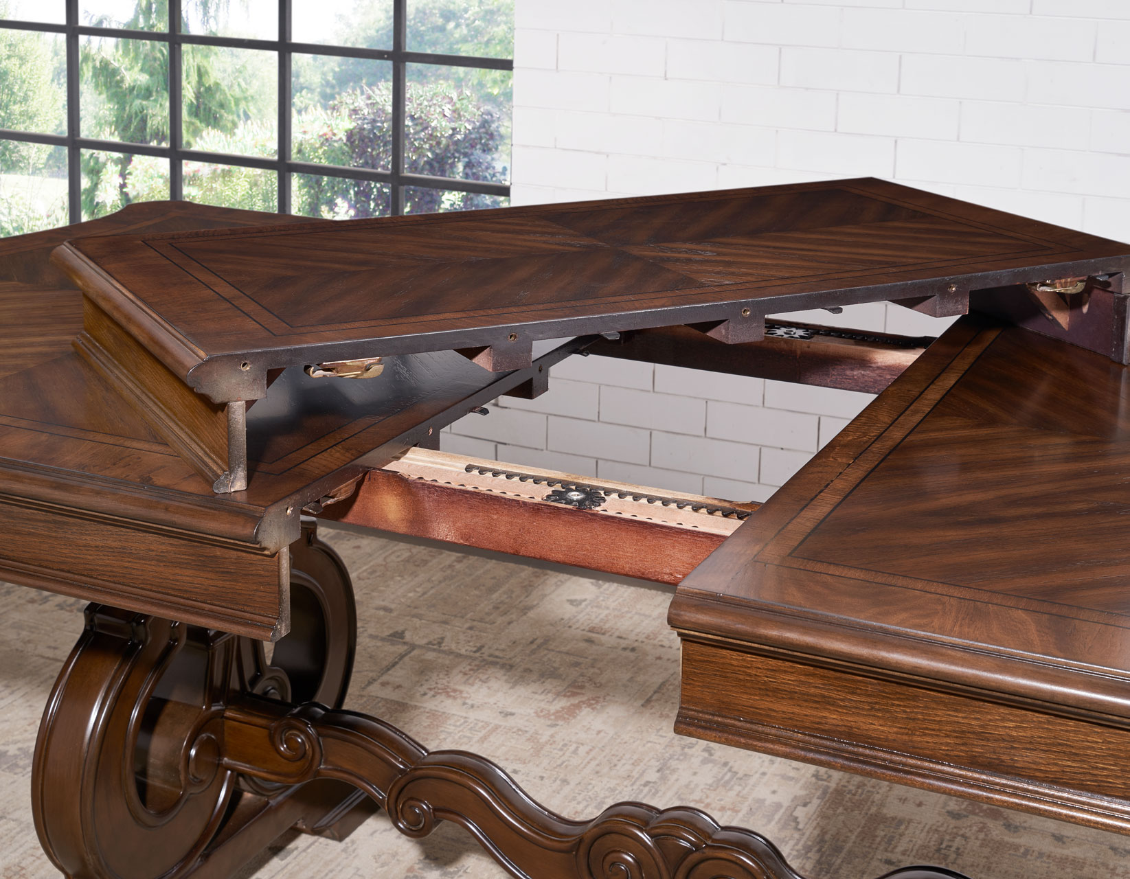 ROYALE 76-96 INCH TABLE WITH 20 INCH LEAF - Image 6