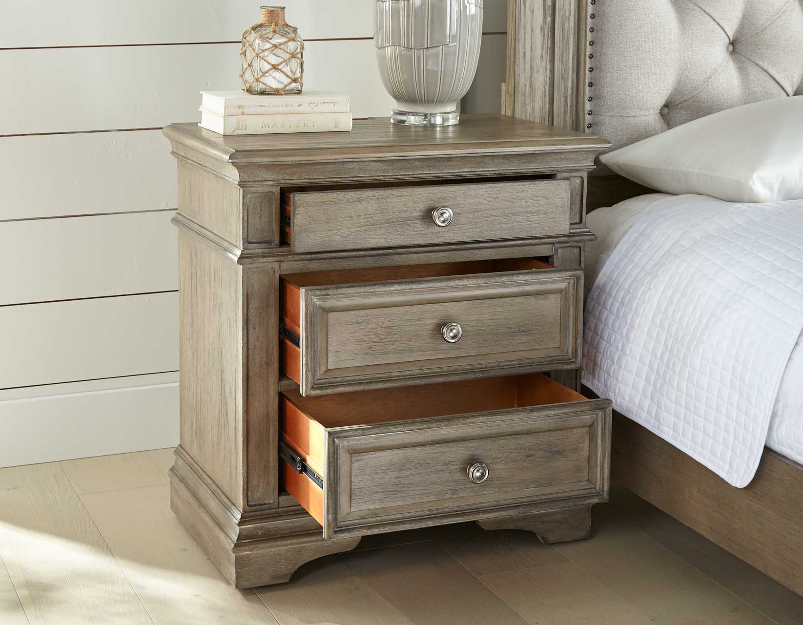 Highland Park Nightstand, Waxed Driftwood - Image 2