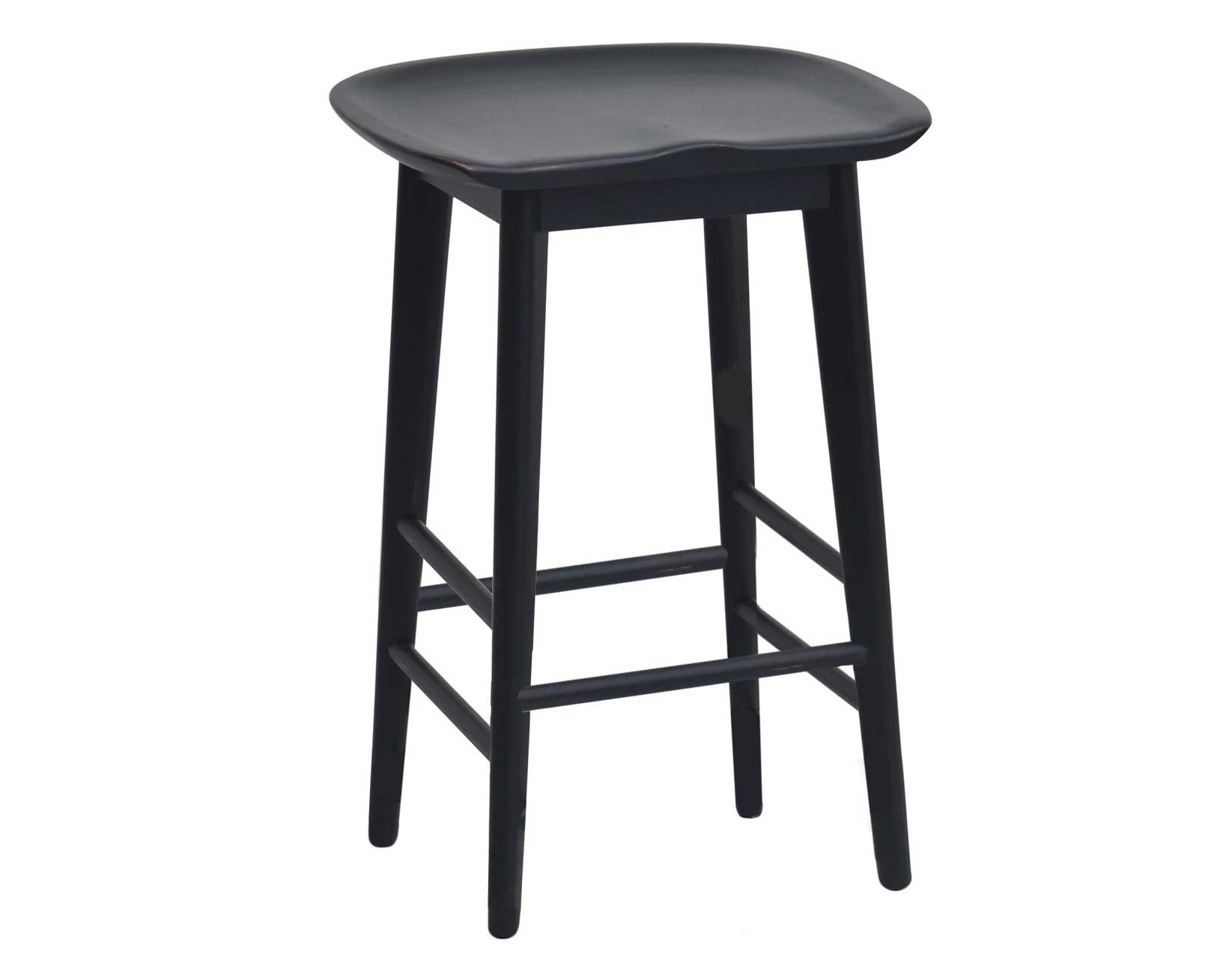 Hilton 24" Backless Counter Stool, Black